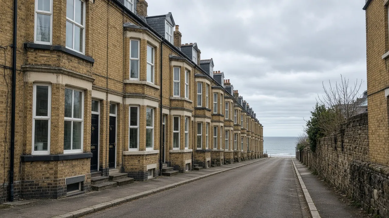 Example image: Victorian terraces on a sloping street in Saltburn